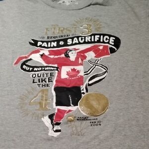 Men's Grey Large Hayley Wickenhouse Canada Hockey 2004 Molson Canadian Shirt